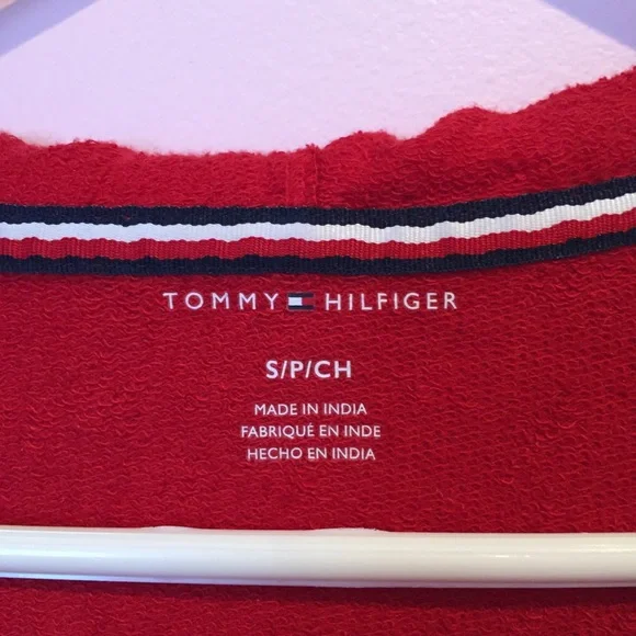 Tommy Hilfiger Elastic Cropped Hoodie Sweatshirt - Picture 5 of 5